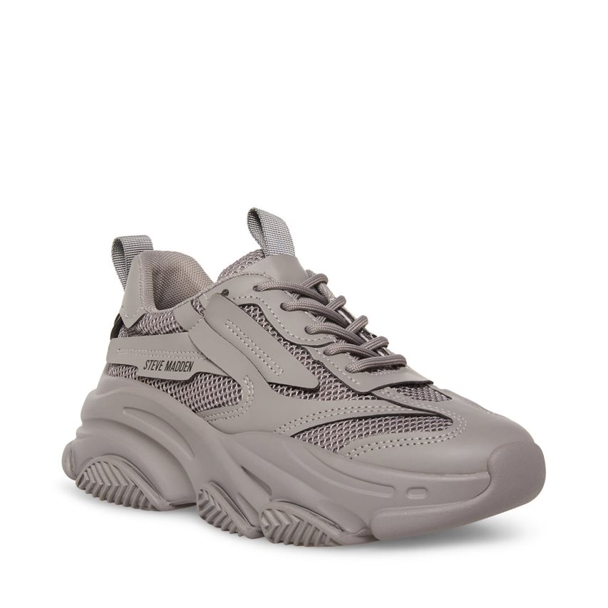 Grey Steve Madden Possession Women's Sneakers | PH 5916PUS